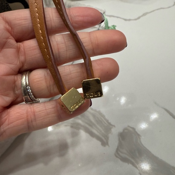 TOUS Kaos Icon large beige tote bag in canvas with leather - Picture 4 of 8